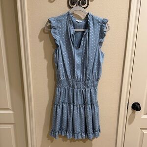 Voy Ladies' Blue Polka Dot Tiered Dress